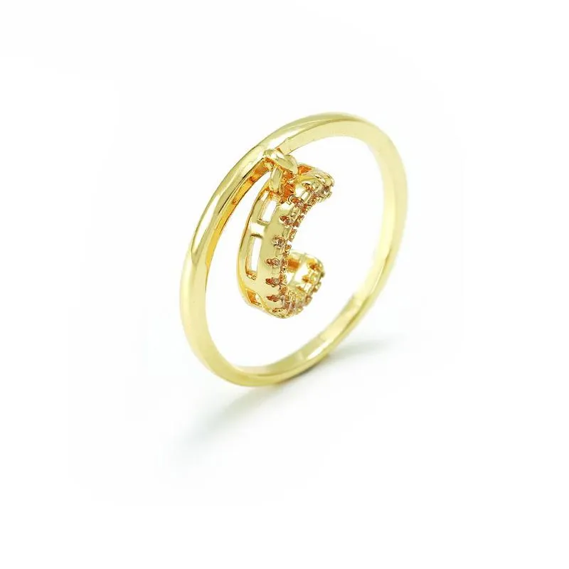 Charm Chunky Initial Ring