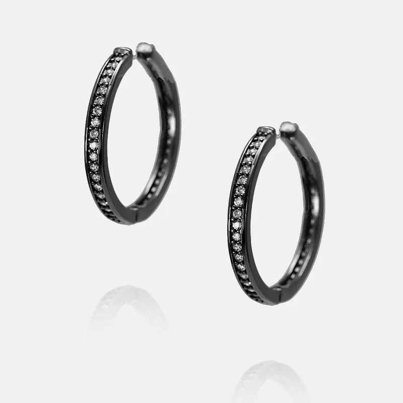 Hematizált karikás fülbevaló