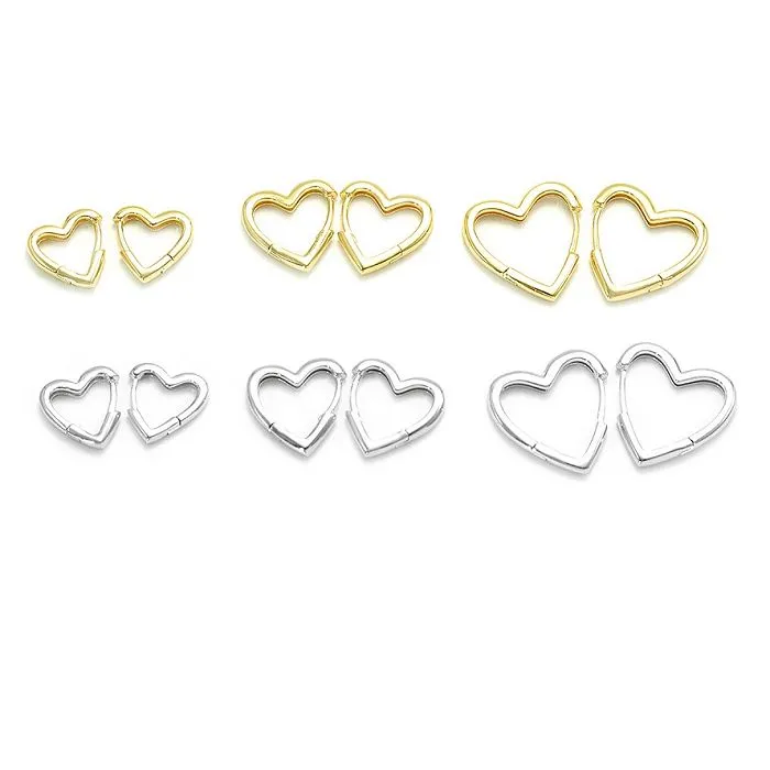 Magasra csiszolt szív fülbevaló