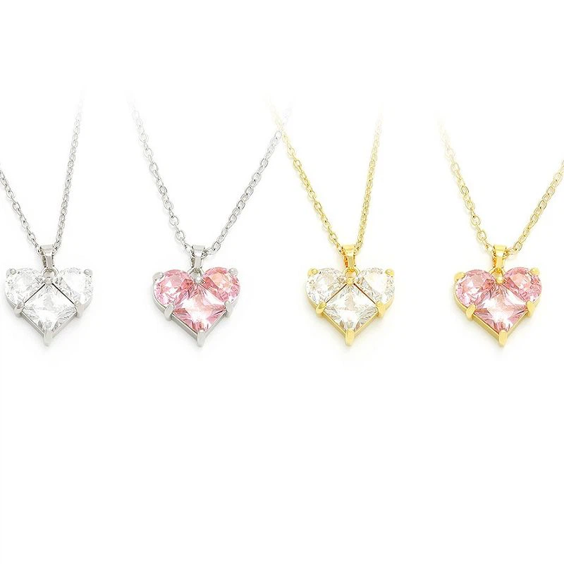 Romantikus szív medál aranyozott