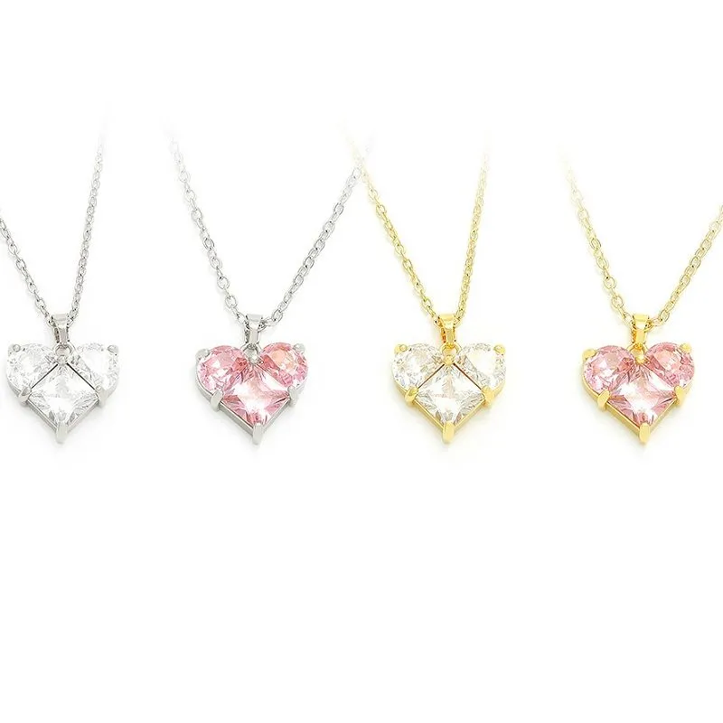 Romantikus szív medál aranyozott