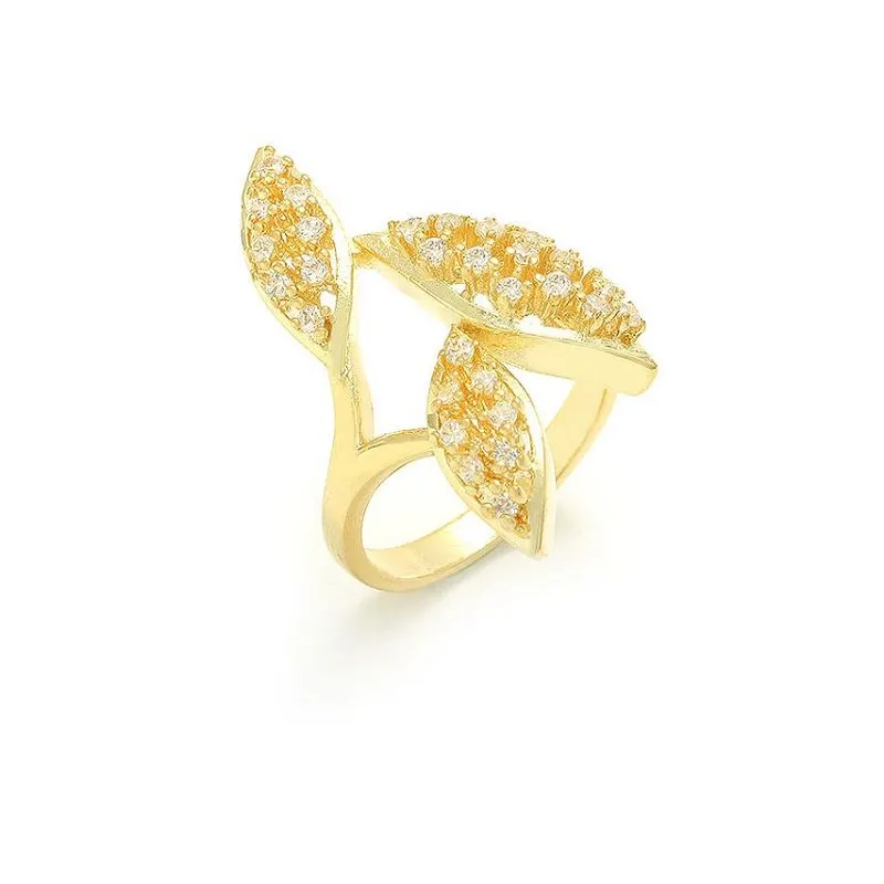 Ezüst levél alakú ujjgyűrű