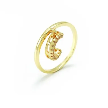 Charm Chunky Initial Ring