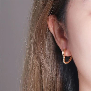 Aranyos aranyozott szív fülbevaló