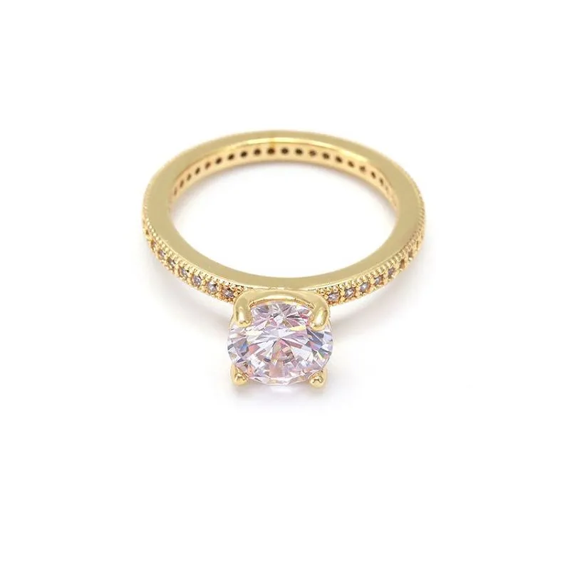 Sterling ezüst fehér Cz jegygyűrű