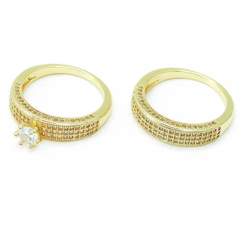 Egyedi, aranyozott menyasszonyi gyűrűkészlet