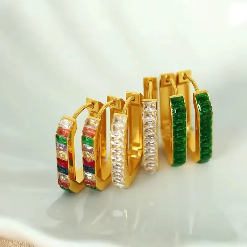 Geometrikus rozsdamentes acél fülbevaló